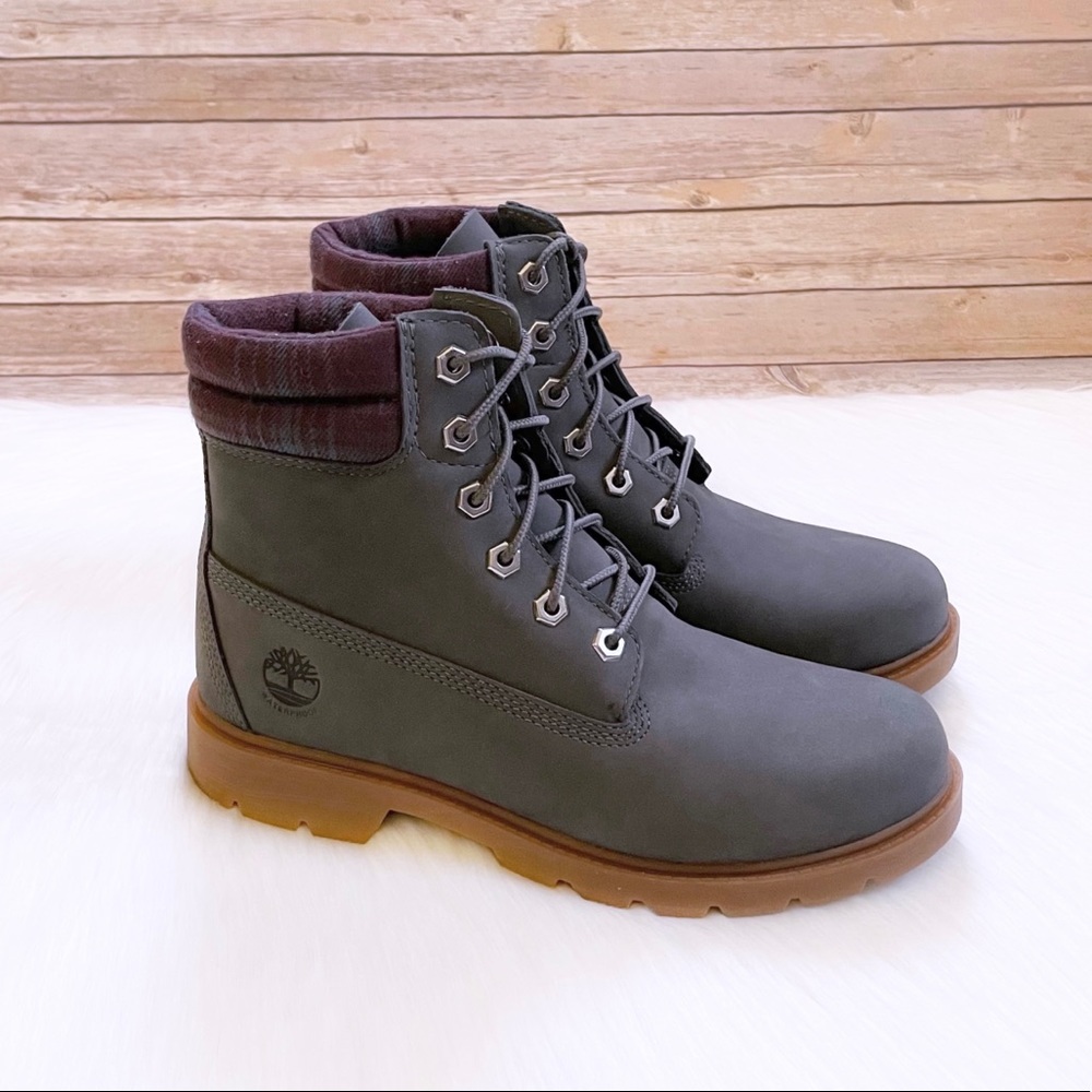 Timberland Linden Woods 6 Inch Waterproof Dark Grey Boots